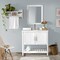 Alaterre Furniture Bennet 3pc Wooden Bathroom Vanity Set - 36-in. L Vanity, 30-in. L Mirror, 25-in. Wall Shelf, White AVAN3600WHAA - alternate 9